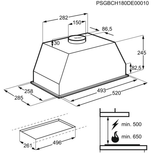 AEG DGB2531M | inbouw afzuigkap