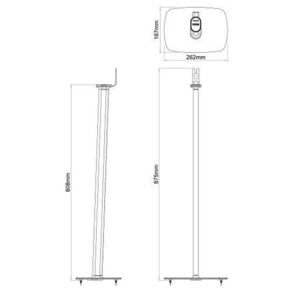 Flexson | Floor Stand for Sonos One/Play1 |  Wit