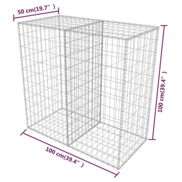 Gabion | mand 100x50x100 cm | gegalvaniseerd staal