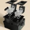 Aigostar Feast 30VDW - Dubbele frituurpan - 2x3 liter - 1800g friet Zwart