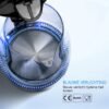 Aigostar Adam 30GOM - Glazen Waterkoker met LED - 1,7L - 360° draaibaar - Blauw LED verlichting - 2200W - Zwart