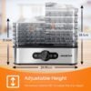 Aigostar Crispy 30INI Voedseldroger - Elektrische Droogautomaat - 5 Laags - 35°C tot 70°C - LCD Display - 99-uurs Timer - RVS/Zwart