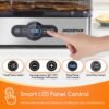 Aigostar Crispy 30INI Voedseldroger - Elektrische Droogautomaat - 5 Laags - 35°C tot 70°C - LCD Display - 99-uurs Timer - RVS/Zwart