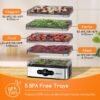 Aigostar Crispy 30INI Voedseldroger - Elektrische Droogautomaat - 5 Laags - 35°C tot 70°C - LCD Display - 99-uurs Timer - RVS/Zwart