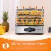 Aigostar Crispy 30INI Voedseldroger - Elektrische Droogautomaat - 5 Laags - 35°C tot 70°C - LCD Display - 99-uurs Timer - RVS/Zwart