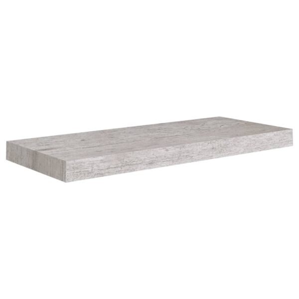 Wandschappen - zwevend 4 st - 60x23,5x3,8 cm - MDF - betongrijs