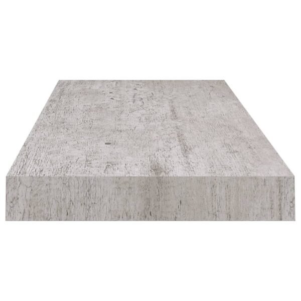 Wandschappen - zwevend 4 st - 60x23,5x3,8 cm - MDF - betongrijs