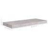 Wandschappen - zwevend 4 st - 60x23,5x3,8 cm - MDF - betongrijs