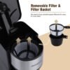aigostar 302fx koffiemachine 56 Aigostar 302FX - Koffiezetapparaat - Filterkoffie - 0.42 l - thermosbeker - Timer schakelaar - 750W - RVS/Zwart