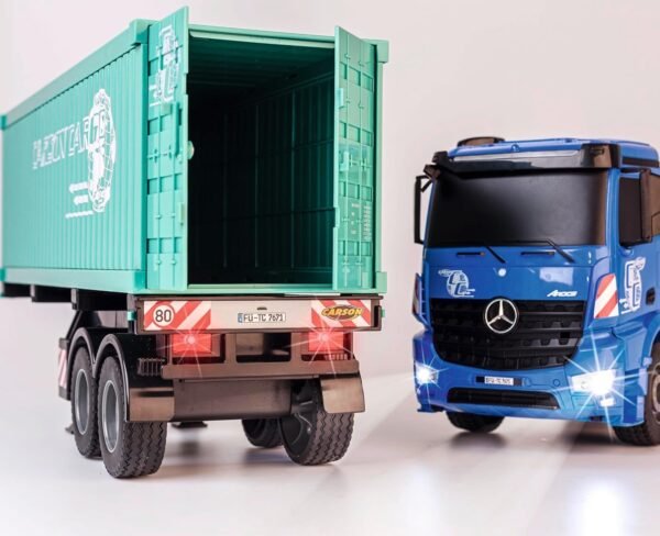 Carson MB Arocs rc truck 8 Carson 500907671 1:20 MB Arocs met 100% RTR container - RC voertuig, vrachtwagen met geluids- en lichtfuncties