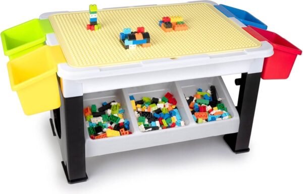 Eddy Toys 300-Delige Set Speelgoed – Speeltafel: 48 x 35 x 31 Cm – 291 Bouwblokken – Opbergruimte – Plastic 62 Eddy Toys 300-Delige Set Speelgoed - Speeltafel: 48 x 35 x 31 Cm - 291 Bouwblokken - Opbergruimte - Plastic