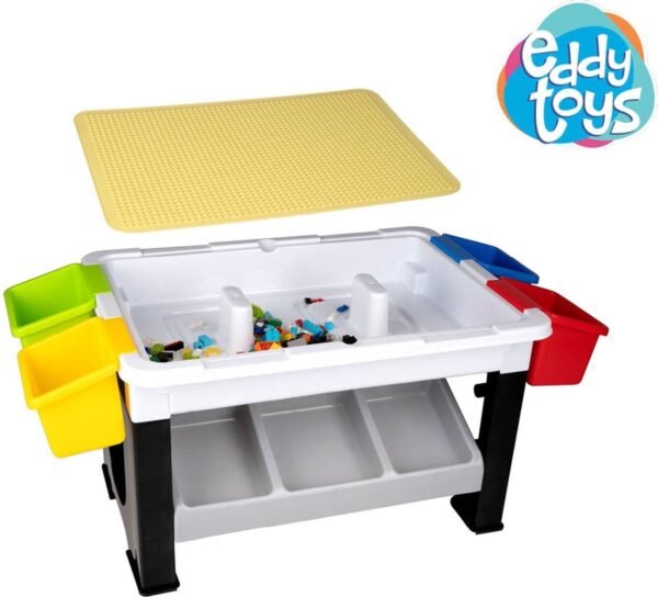 Eddy Toys 300-Delige Set Speelgoed – Speeltafel: 48 x 35 x 31 Cm – 291 Bouwblokken – Opbergruimte – Plastic 63 Eddy Toys 300-Delige Set Speelgoed - Speeltafel: 48 x 35 x 31 Cm - 291 Bouwblokken - Opbergruimte - Plastic