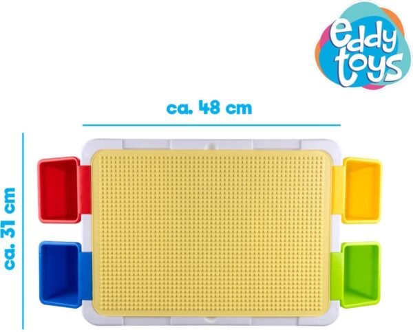 Eddy Toys 300-Delige Set Speelgoed – Speeltafel: 48 x 35 x 31 Cm – 291 Bouwblokken – Opbergruimte – Plastic 66 Eddy Toys 300-Delige Set Speelgoed - Speeltafel: 48 x 35 x 31 Cm - 291 Bouwblokken - Opbergruimte - Plastic