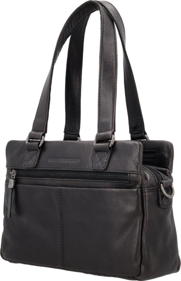 Hide & Stitches Porto Handtas Schoudertas - Leren Dames Tas - Zwart