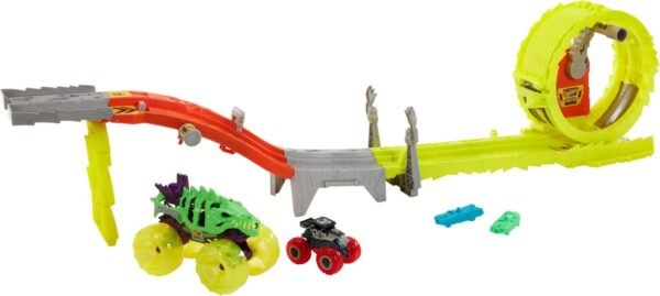 Hot Wheels Monster Trucks Monstertrucks - Racen en achtervolgen 44 Hot Wheels Power Smashers monstertruckbaan racen & achtervolgen