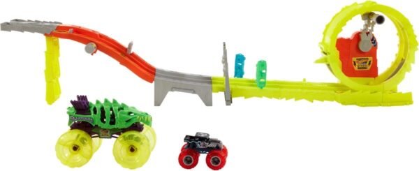Hot Wheels Monster Trucks Monstertrucks - Racen en achtervolgen 48 Hot Wheels Power Smashers monstertruckbaan racen & achtervolgen