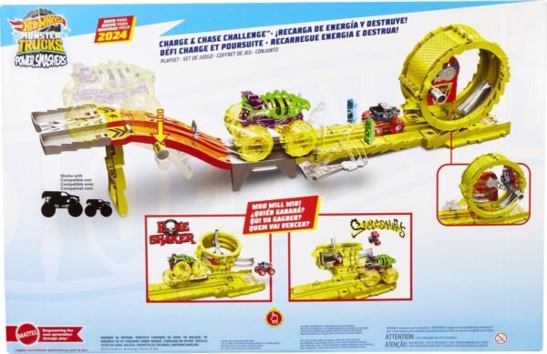 Hot Wheels Monster Trucks Monstertrucks - Racen en achtervolgen 53 Hot Wheels Power Smashers monstertruckbaan racen & achtervolgen