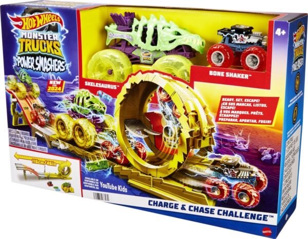 Hot Wheels Monster Trucks Monstertrucks - Racen en achtervolgen 54 Hot Wheels Power Smashers monstertruckbaan racen & achtervolgen