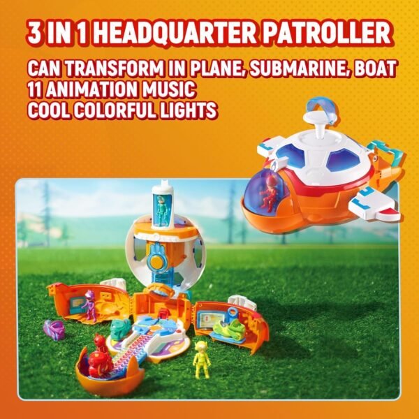 PETRONIX Defenders 3-in-1 Headquarter Transforming Playset 1 PETRONIX Defenders 3-in-1 Headquarter Transforming Playset, transformable speelgoed voor jongens en meisjes vanaf 3jaar