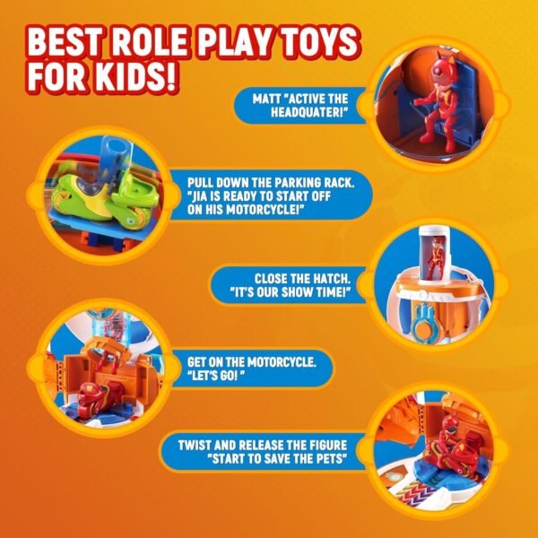 PETRONIX Defenders 3-in-1 Headquarter Transforming Playset 3 PETRONIX Defenders 3-in-1 Headquarter Transforming Playset, transformable speelgoed voor jongens en meisjes vanaf 3jaar