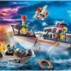 PLAYMOBIL City Action Redding op zee: brandbestrijdingsmissie met reddingskruiser - 70140 60 PLAYMOBIL City Action Redding op zee: brandbestrijdingsmissie met reddingskruiser - 70140