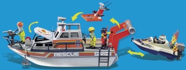 PLAYMOBIL City Action Redding op zee: brandbestrijdingsmissie met reddingskruiser - 70140 67 PLAYMOBIL City Action Redding op zee: brandbestrijdingsmissie met reddingskruiser - 70140