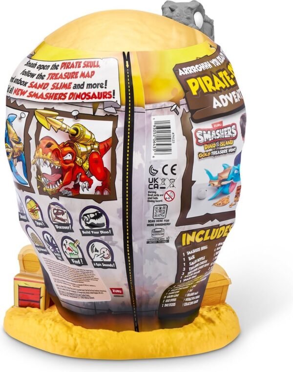 Smashers Dino Island Reuzenschedel Goud - Grijze Dino van ZURU