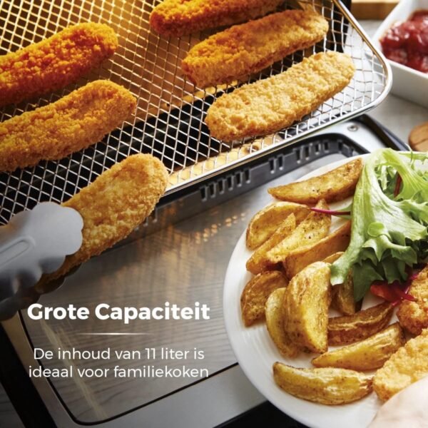Digitale Airfryer 10in1 - Snelle Air Circulatie - Heteluchtfriteuse 2000W - 99% Minder Vet - Hele Lucht Oven 11L - Incl. Accessoires