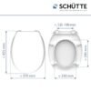 SCHÜTTE WC-Bril 82000 WHITE - Duroplast - RVS-Scharnieren - Belastbaar tot 175 kg - Gelakt - Wit