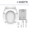 SCHÜTTE WC-Bril 82000 WHITE - Duroplast - RVS-Scharnieren - Belastbaar tot 175 kg - Gelakt - Wit