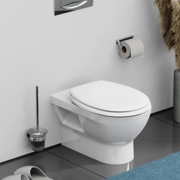 SCHÜTTE WC-Bril 82000 WHITE - Duroplast - RVS-Scharnieren - Belastbaar tot 175 kg - Gelakt - Wit