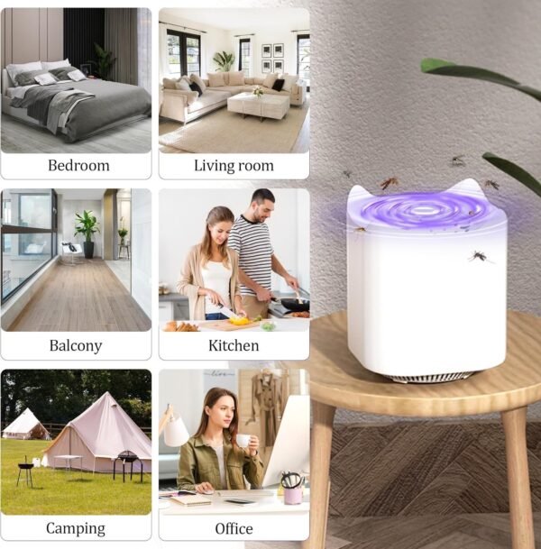 Insectenverdelger, USB-elektrische vliegenval, muggenlamp, muggenlamp, muggenverdelger, insectenval, vliegenvanger, muggenkiller, lamp met uv-licht voor binnen, keuken, slaapkamer, kantoor