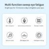 Multifunctioneel oogmassageapparaat, elektrisch oogmaskermassageapparaat met verlichting van gezwollen en ontspannen oogkringen (model: wit/TR-143)