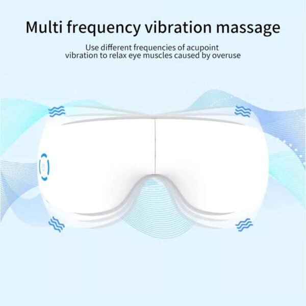 Multifunctioneel oogmassageapparaat, elektrisch oogmaskermassageapparaat met verlichting van gezwollen en ontspannen oogkringen (model: wit/TR-143)