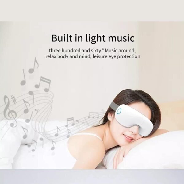 Multifunctioneel oogmassageapparaat, elektrisch oogmaskermassageapparaat met verlichting van gezwollen en ontspannen oogkringen (model: wit/TR-143)